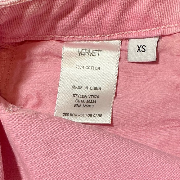 Vervet Pink Cut-off Denim Shorts NWT SZ XS - Picture 4 of 4
